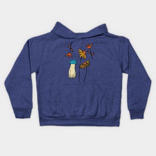 Floral and Mushroom Kids Hoodie